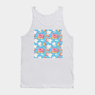 Cute Cat Seamless Patterns Tank Top